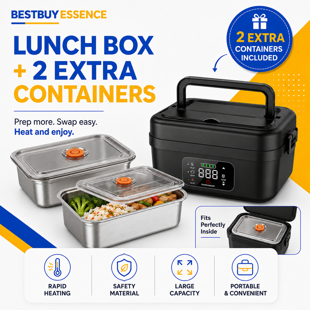 2 Extra Containers + Lunchbox