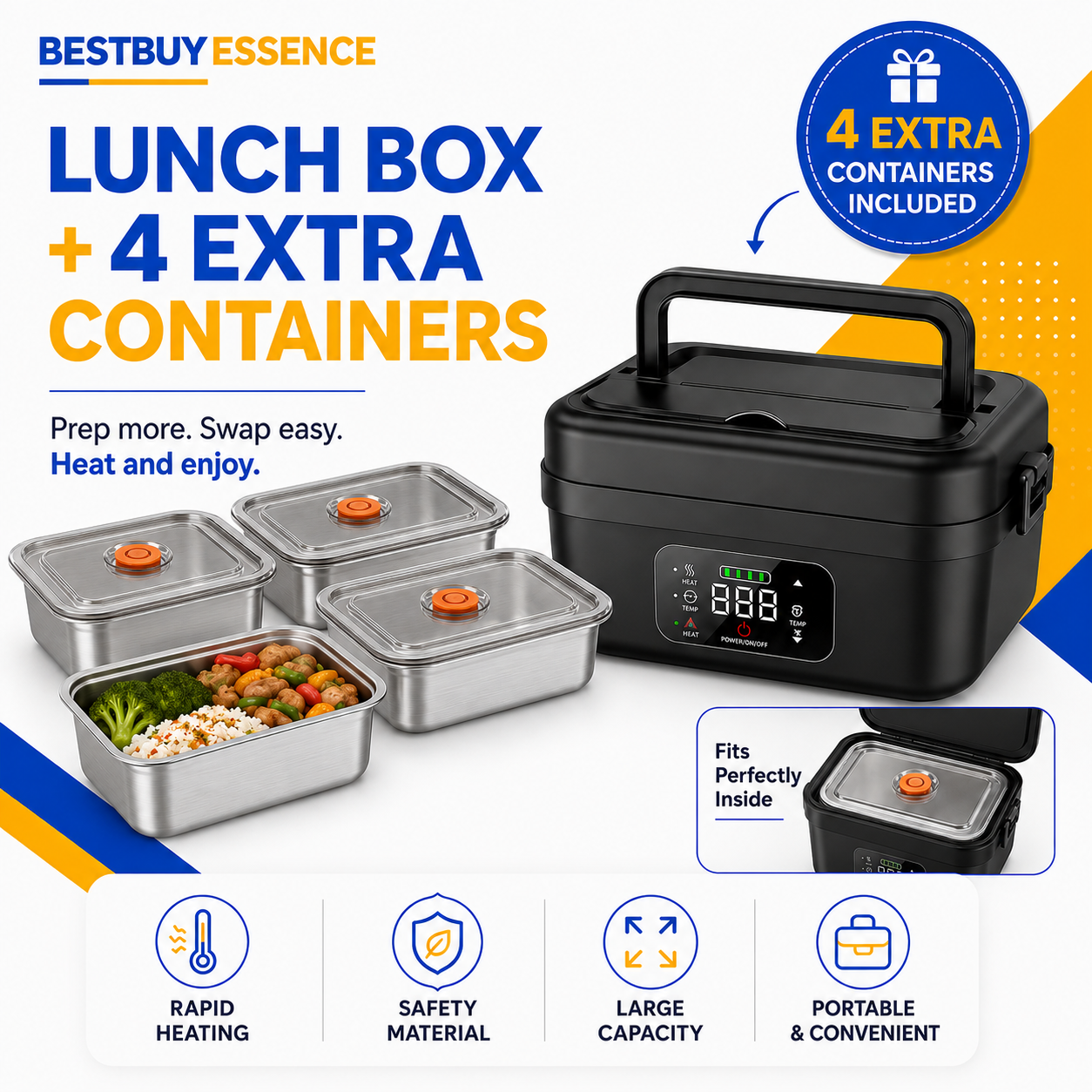 Bestbuy Essence Meal Prep Package™ - (Extra Containers + Lunchbox)